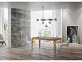 Extendable table 90x160/420 cm Karamay Natural Oak with gold frame ZENL28743
