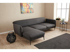 Domopure Left-Hand Corner Sofa, Anthracite Fabric JZFT29048