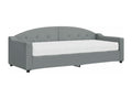 Daybed with light grey mattress 80x200 cm fabric TDMY60003
