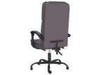 Grey Faux Leather Reclining Office Massage Chair ETEP27586