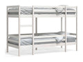 White Bunk Bed 90x200 cm Solid Pine Wood WCDH36801