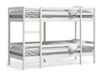 White Bunk Bed 90x200 cm Solid Pine Wood WCDH36801