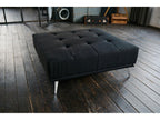Pouf - Black woven fabric - Decohaute COYX82825