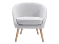 Decohaute BNWO92889 light grey fabric armchair