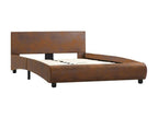 Brown Faux Leather Bed 120x200 VGPH98614