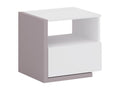 Scandinavian bedside table - 1 drawer and 1 niche - White and Decohaute II VHVC55452