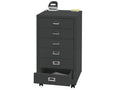 Decohaute-L49 Rolling Cabinet - Steel Drawer Cabinet, File Cabinet - Metal 75x40x41cm, 6 Drawers - Dark Grey OMQI19409