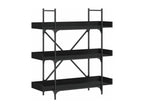3-tier black bookcase 100x33x108.5 cm engineered wood SGQP84502