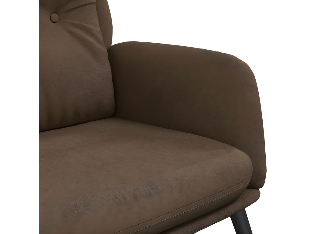 Brown Faux Suede Reclining Chair THYQ65708
