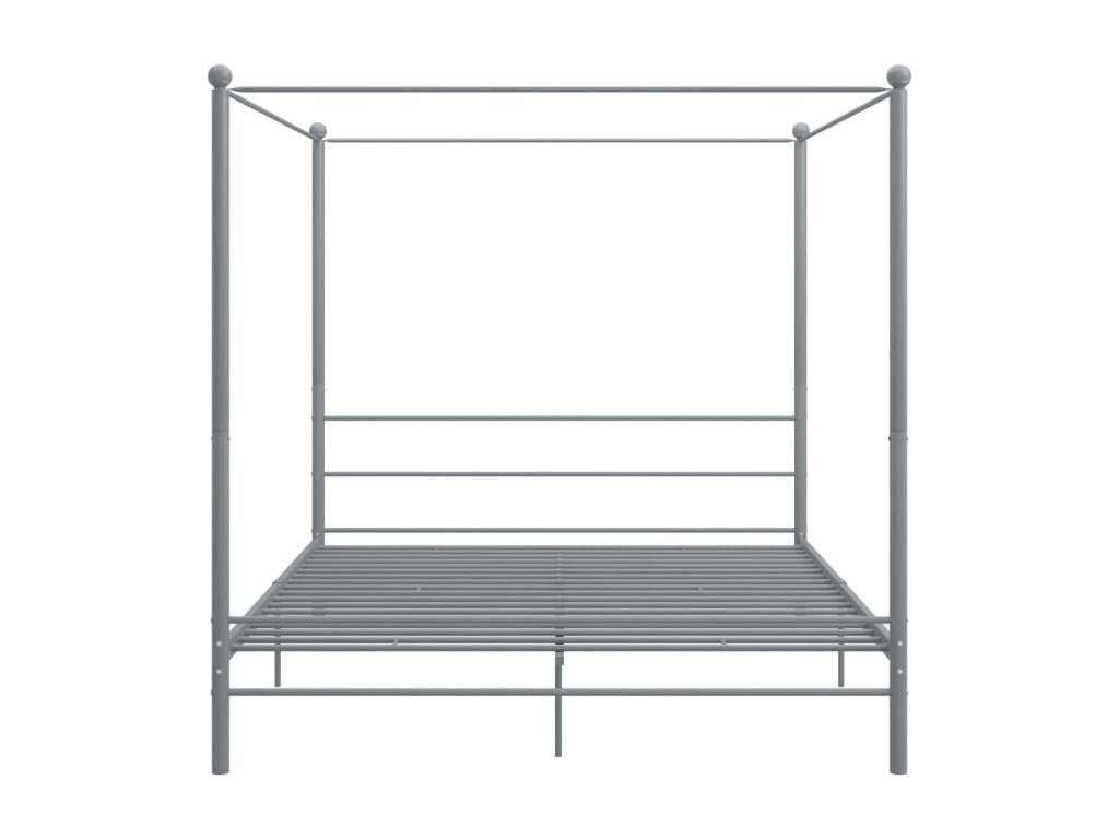 Grey Metal Canopy Bed Frame 180x200 cm GDRW59027