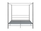 Grey Metal Canopy Bed Frame 180x200 cm GDRW59027
