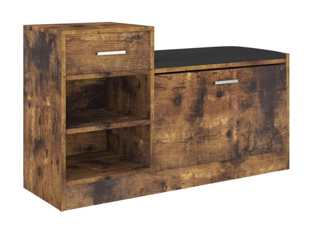 Shoe bench, smoked oak, 94.5x31x57 KNJD78098