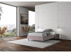 Double bed frame with upholstered slatted base 140x210 microfiber Decohaute BWQU75997