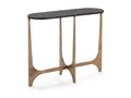 Black marble console table with gold metal legs, Decohaute, 92cm, ZUWN86393