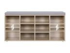 Shoe Bench with 10 Niches, Wood Finish - L104 cm PWBZ49395