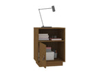Bedside table, honey brown, 40x34x55 cm, solid pine wood QQQH69152