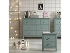 Decohaute - 5-Drawer Chest of Drawers in Solid Pine, Petrol Green TEQP88126