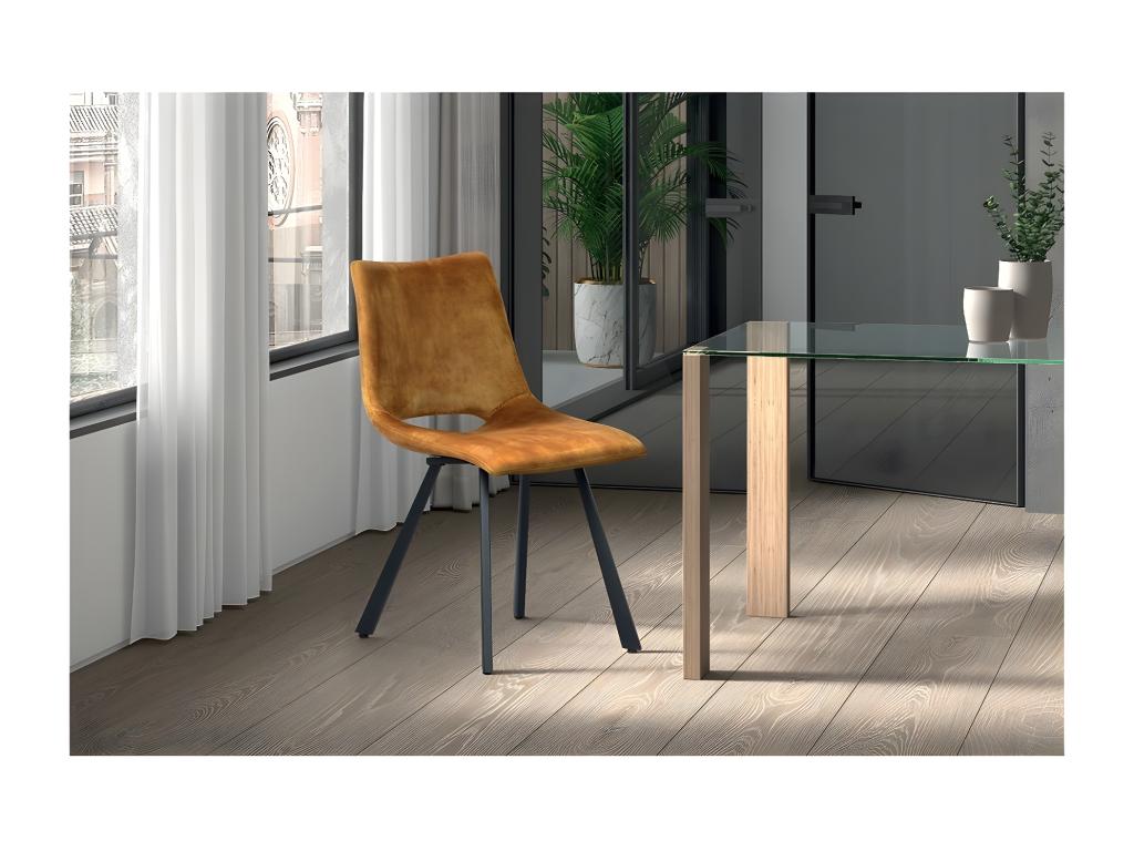 Decohaute ERNS48741 Gold Velvet Dining Chairs