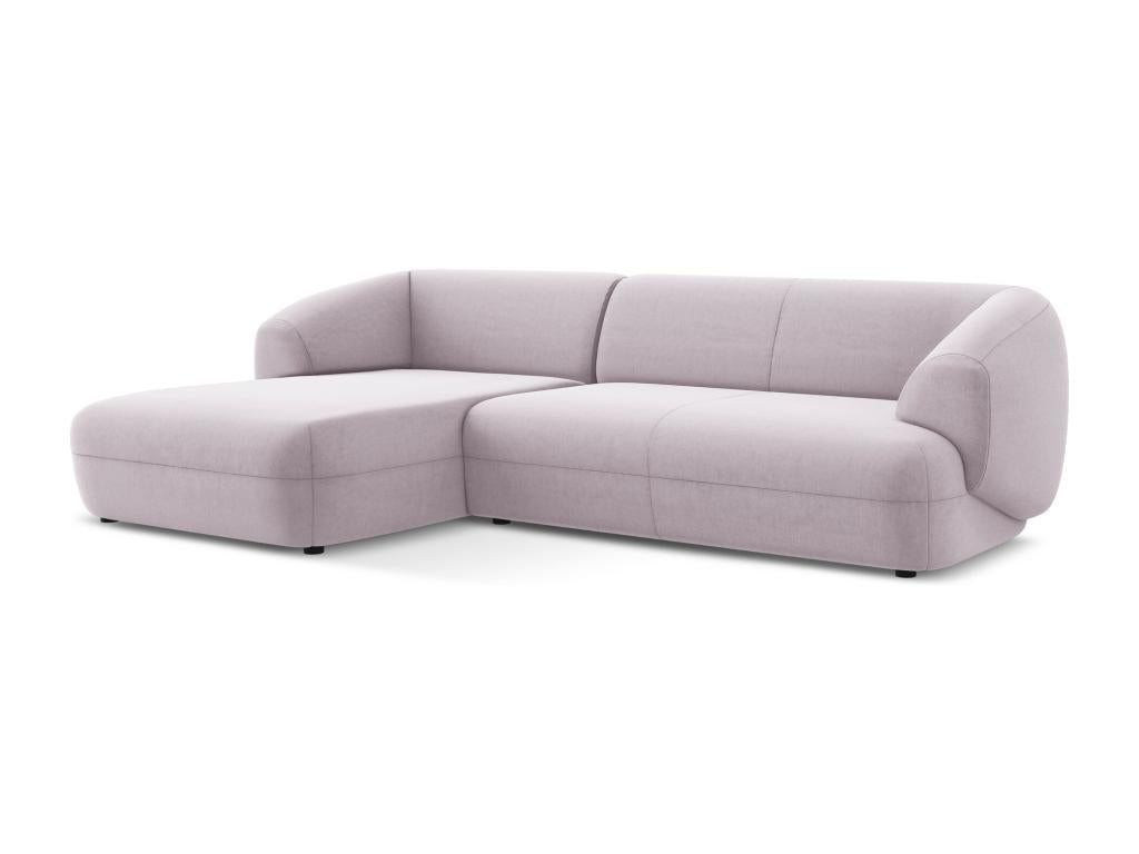 Domopure XHBE92554 Modular Left-Hand Facing 3-Seater Corner Sofa in Velvet - Lavender