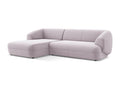 Domopure XHBE92554 Modular Left-Hand Facing 3-Seater Corner Sofa in Velvet - Lavender