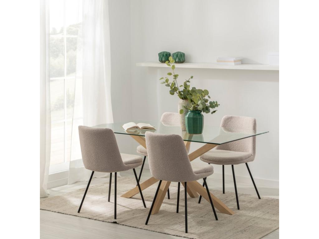 Decohaute fabric dining chair 46x83 cm - Decohaute UAOK79178