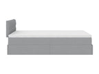 Ottoman bed frame and light grey mattress 120x200 cm fabric SSGV91762