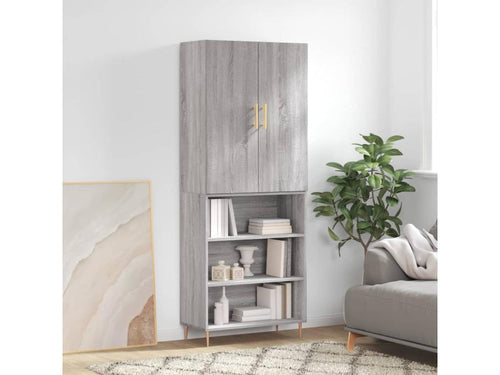 Decohaute tall sideboard, grey, 69.5x34x180 cm, engineered wood, FTOJ81580