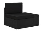 4-piece garden furniture set, black wicker resin, 2 JXOP15352