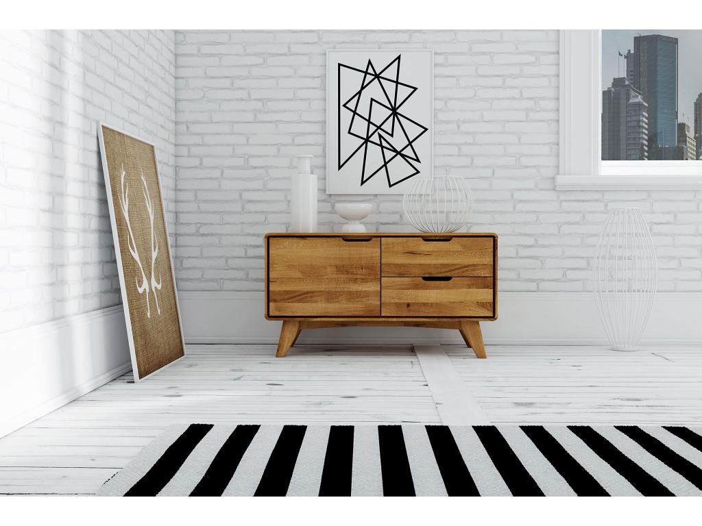 Decohaute - Low chest of drawers with drawers in wild oak with a natural oil finish LKUK59050