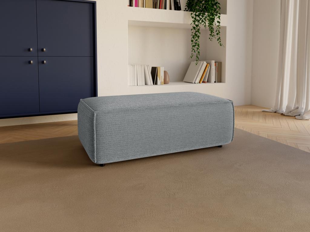 Decohaute OXKD69970 grey textured fabric pouf