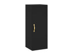 Highboard, Black, 34.5x34x180 cm, Engineered Wood, NQLW45875