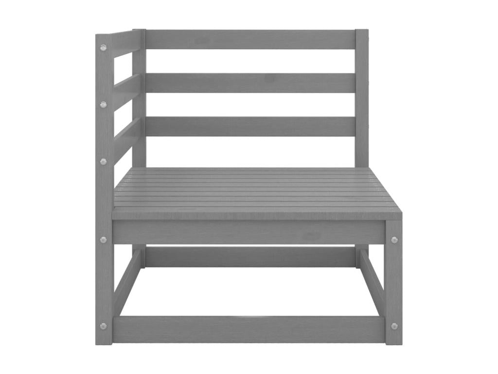 3-piece garden furniture set, Grey, Solid Pine Wood FSFH70670
