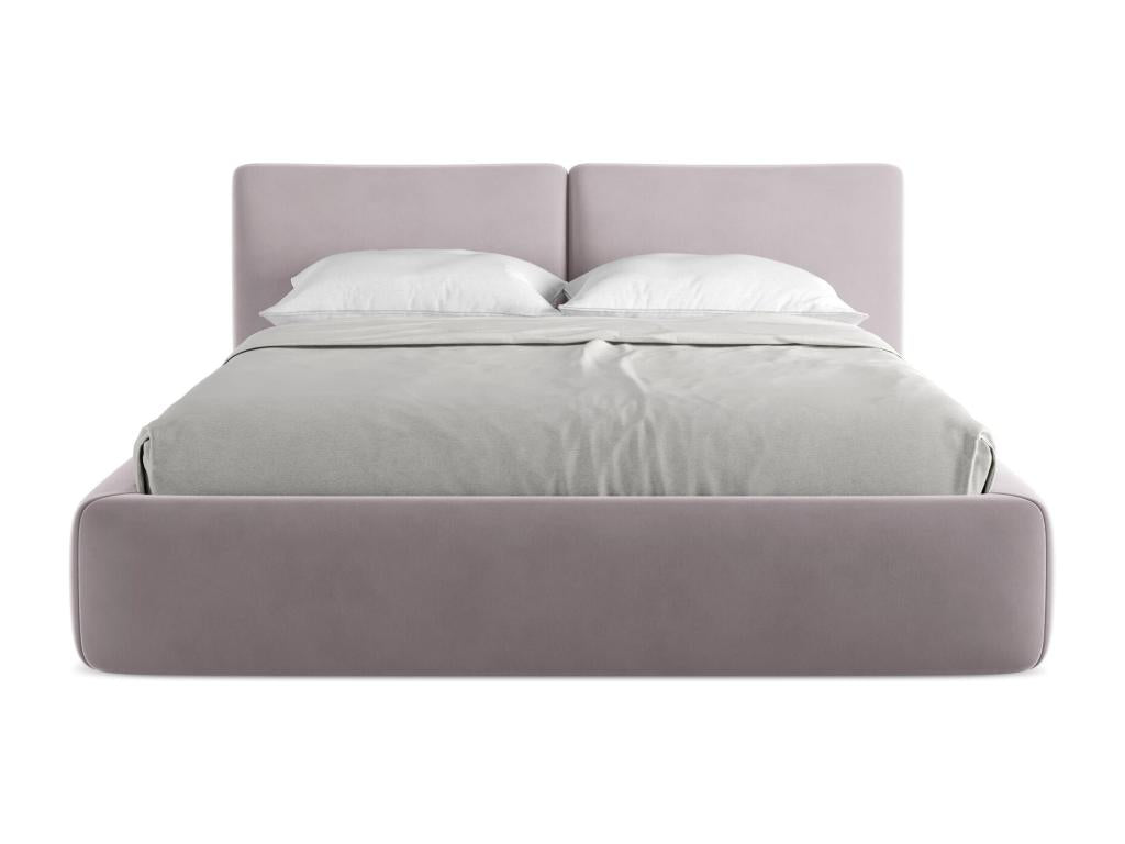 Velvet storage bed 160x200 - lavender - Decohaute HQGF67950