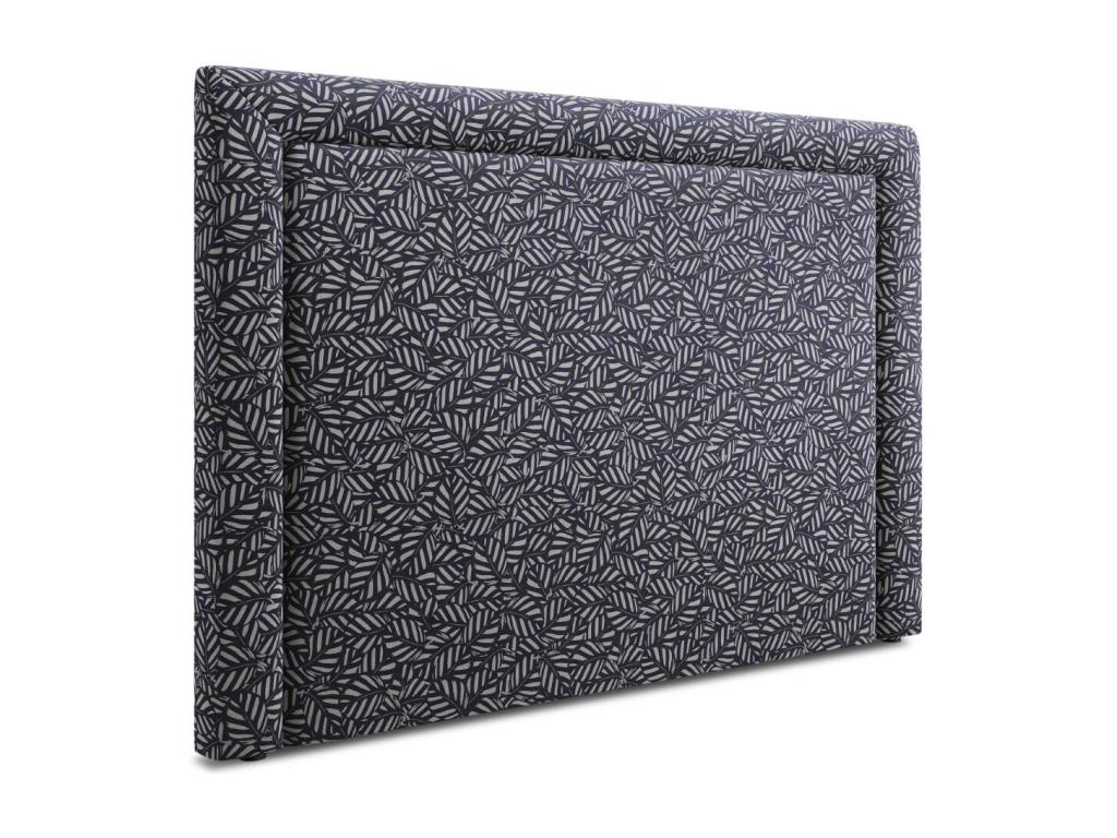 Decohaute - Marie Headboard 180x120cm in navy blue patterned velvet - 180x8x120cm CUFN17781