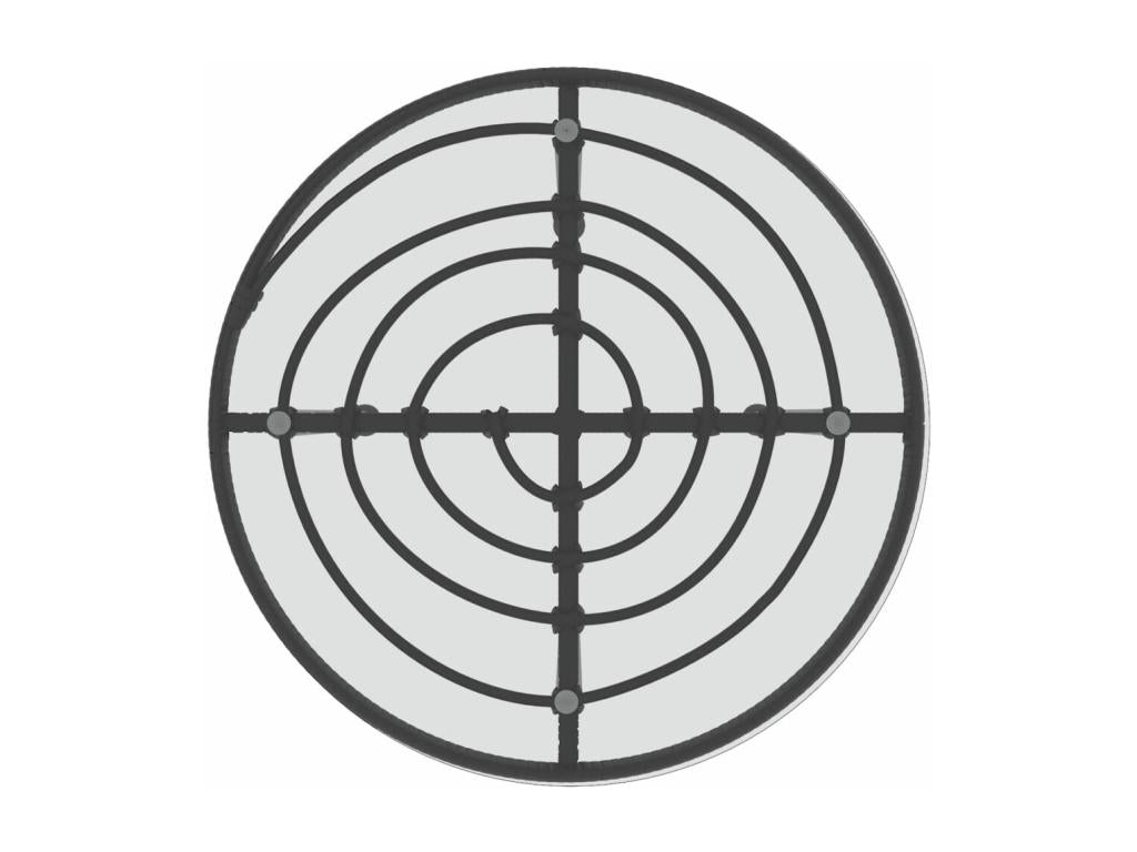 5-piece garden dining set, black woven resin, DXRD55550