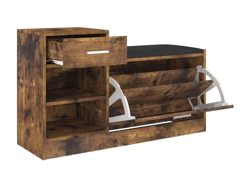 Shoe bench, smoked oak, 94.5x31x57 KNJD78098