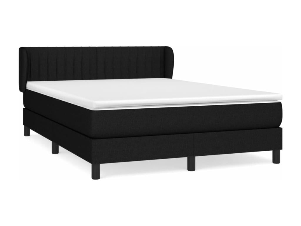 Decohaute bed base with black mattress 140x200 cm fabric UDDS55870