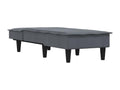 Dark grey velvet chaise longue LFPV30076