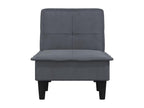 Dark grey velvet chaise longue LFPV30076