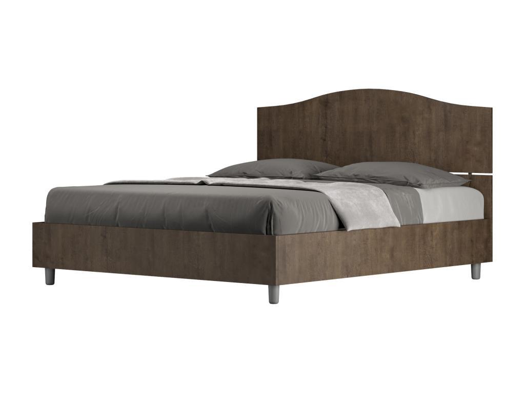 Bed with slatted base 160x190 walnut Decohaute BMDP94728