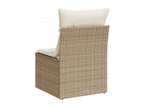 Garden sofa without armrests, beige cushions, woven resin EWWN72222