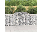 Arched gabion baskets, 7 pcs, 300x30x100-120 galvanized iron PAJG42276