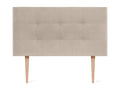 Decohaute Aqualine Upholstered Fabric Headboard 95x115cm with Legs for 90cm Bed - Beige NFZG22305