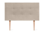 Decohaute Aqualine Upholstered Fabric Headboard 95x115cm with Legs for 90cm Bed - Beige NFZG22305