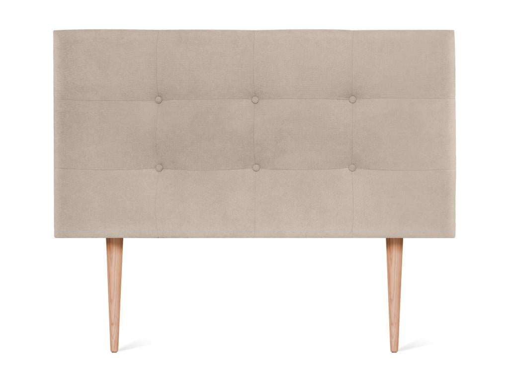 Decohaute Aqualine Upholstered Fabric Headboard 95x115cm with Legs for 90cm Bed - Beige NFZG22305