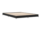 Black bed frame 140x200 cm engineered wood and metal DVLE78855