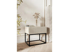Bedside table - 50 cm beige with black legs - Domopure CIWU49647