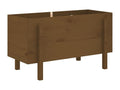 Honey brown raised garden bed 101x50x57cm solid pine wood FEFY97050