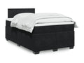 Chezlova bed base with black 120x200 cm velvet mattress HWRA28379