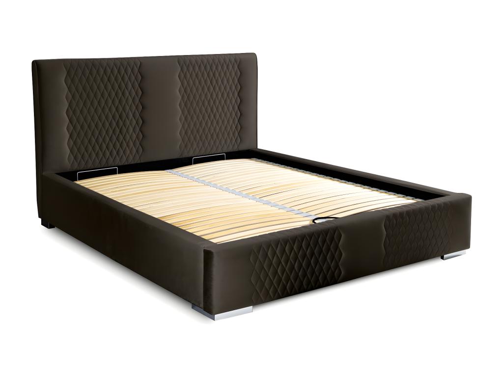 Storage bed 140x200 cm, anthracite grey - Decohaute Collection AQKE02464